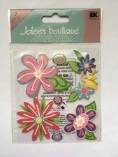 Jolee's Boutique FANCIFUL FLOWERS Summer floral Dimensional Scrapbook Stickers