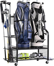 Extra Large Golf Bag Storage Organizer for Garage, Shed Basement