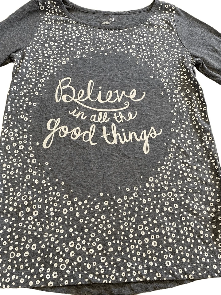 Camisa Cherokee Manga Larga Niñas Grande Believe In All Good Things Foto 3 de 4