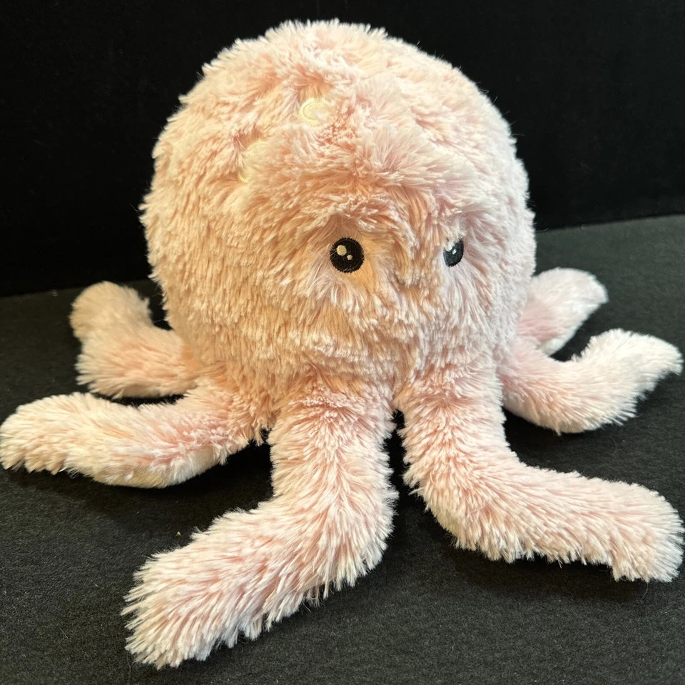 Juguete de peluche de peluche aplastable mini pulpo rosa 6'x11" Foto 2 de 4