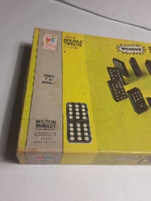 Vintage 70s Dragon Dominoes by Milton Bradley Double Twelve 91