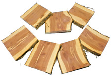 RED AROMATIC CEDAR Live Edge SLABs Milled Kiln Dried 8"L X 7-8"W X 1"T SHIPsFREE