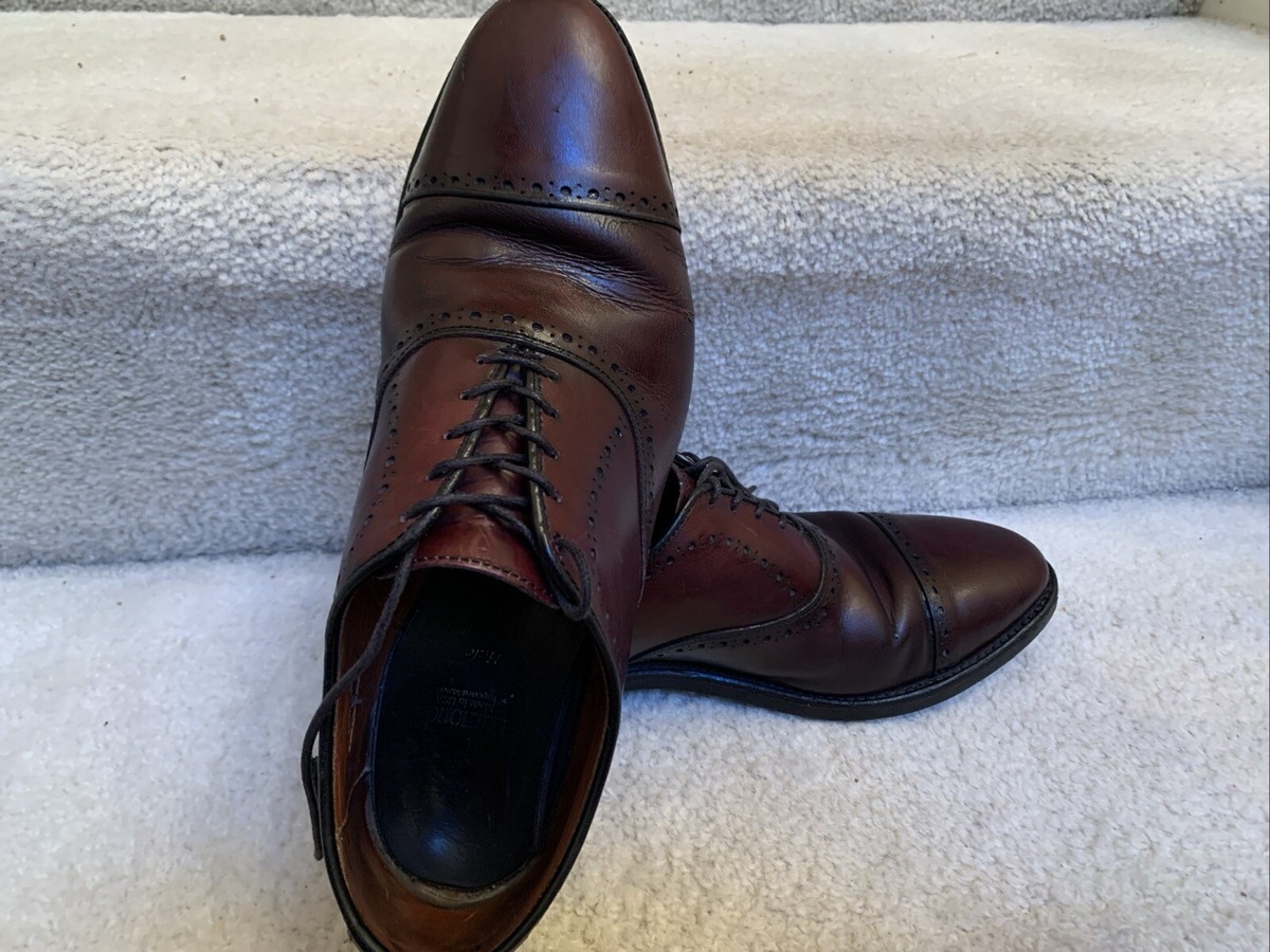 NEW Allen Edmonds Hale Cap Toe  Shoes‎ Men 13 D Chocolate Brown Brogue Oxford Men main image 3