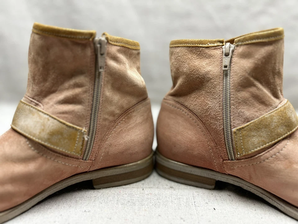 Sundance Arnés de Tobillo Botín Moto Lite Cuero Rosa Hecho en Italia Talla 39/8 Foto 4 de 4