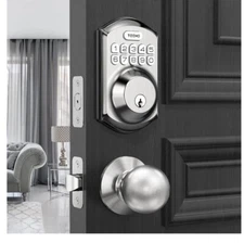 Satin Nickel Keypad Digital Deadbolt