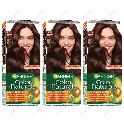 3pcs Garnier Color Naturals 3.23 Dark Quartz Color hair 3 (three) BOXES