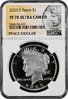 2023-S  PEACE  US Mint Silver Dollar,   PF70 by NGC,   an EXCEPTIONAL coin!!!!
