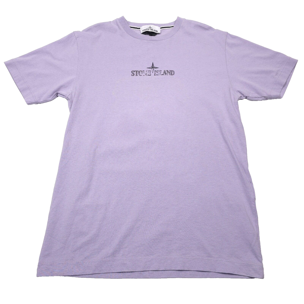 STONE  ストーンアイランド　Tシャツ　ロゴ　メンズ　紫　L STAINED) Stone Island Hand Print Purple Tee T-Shirt Mens Size