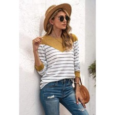 Striped Round Neck Long Sleeve T-Shirt