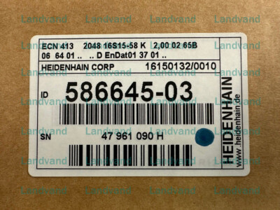 HEIDENHAIN ECN 413 2048 encoder 2 meter cable ID# 586645-03 new in box