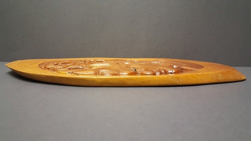Carved Hard Wood 14" Bali /Java Indonesian Female Profile Wall Hanging PLAQUE. - Picture 4 of 11