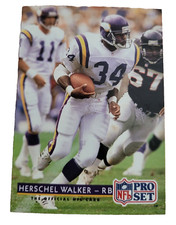1992 NFL Pro Set Football Card #241 Herschel Walker Minnesota Vikings (C0