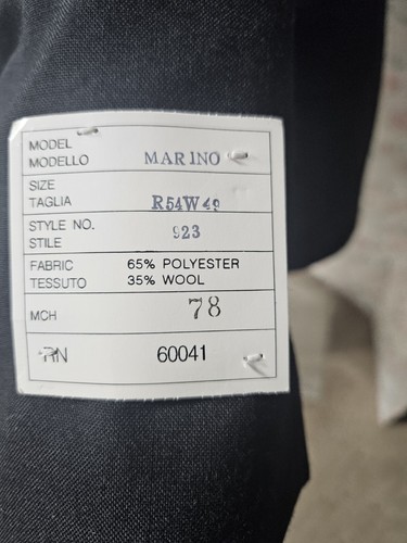 DI MARABELLI, ABRIGO DEPORTIVO HOMBRE NUEVO NEGRO POLI BL DOBLE BOTONADURA, TALLA 54R - Imagen 6 de 12