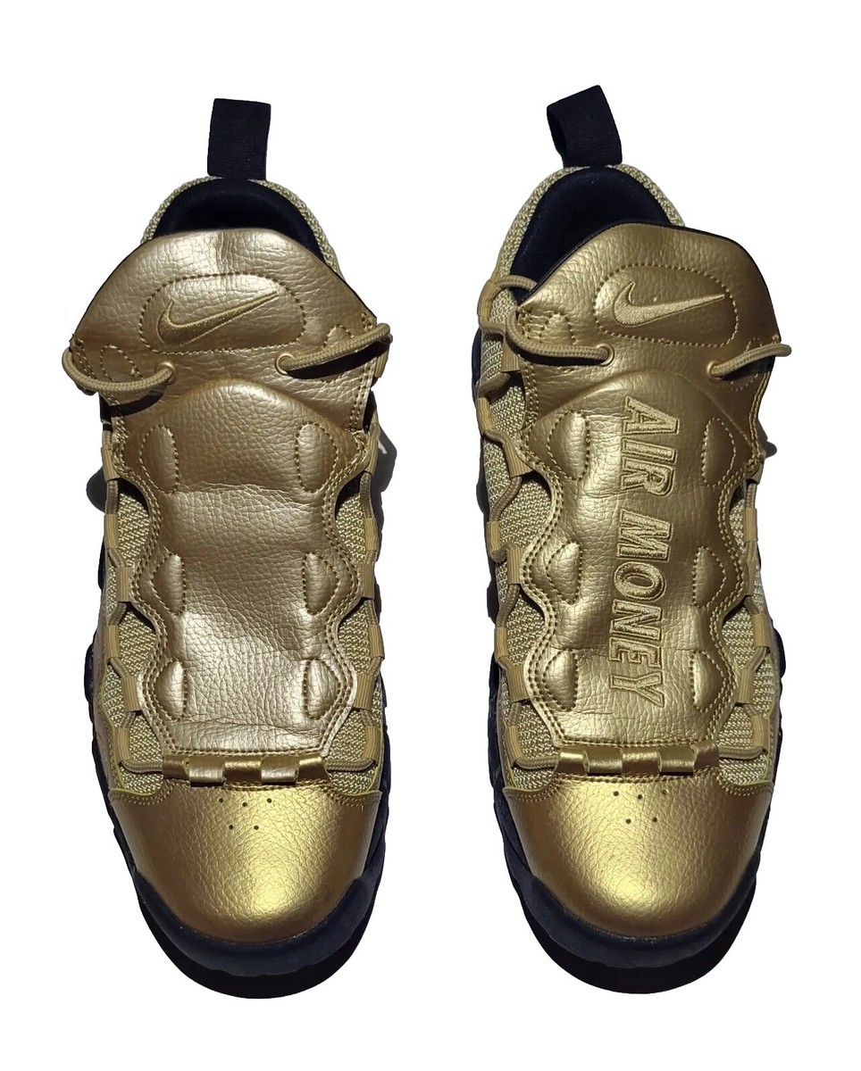 Nike Air Max More Money Men's size 10 Metallic Gold Black