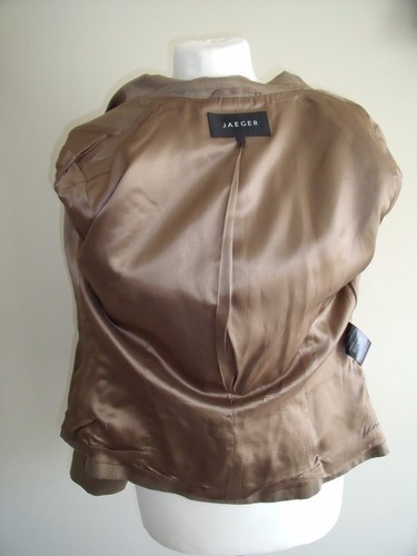 "jaegar" ladies beige jacket uk size 10.100% linen.