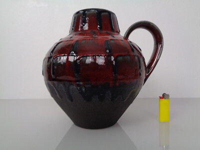 Vintage Fat Lava Carstens Tönnieshof 698-23 Keramik Vase 70er Jahre WGP