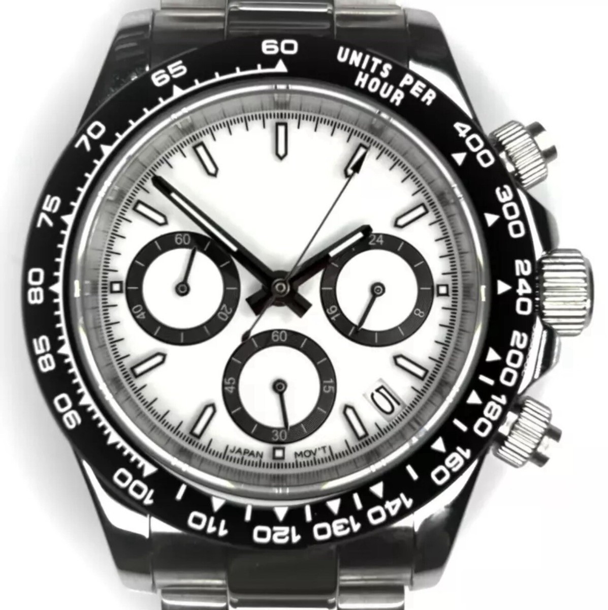 Custom 39mm “Panda” Black White Seitona Mod Watch w/ VK63