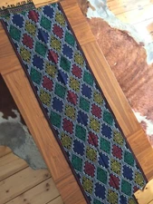 Vintage oriental handwoven table runner 