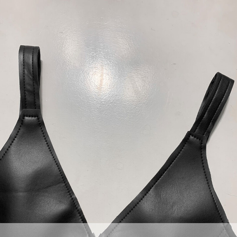 Gilet Sans Manches En Simili Cuir Noir - Coupe Slim Ajustée - Style Rétro Moto - Neuf Avec étiquettes