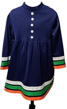 Vtg Carol Evans for Penney's Girls Thick Dacron Poly Dress Size 6 Easy Care