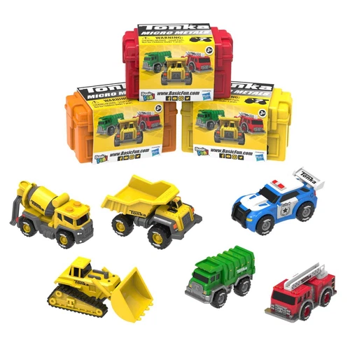 Tonka Micro Metals x3 Blind Capsule Bundle Free Wheeling Vehicle Toy