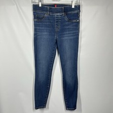 Spanx Ankle Skinny Jeans Jegging Women's S Mid Rise Stretch Med Wash Shapewear