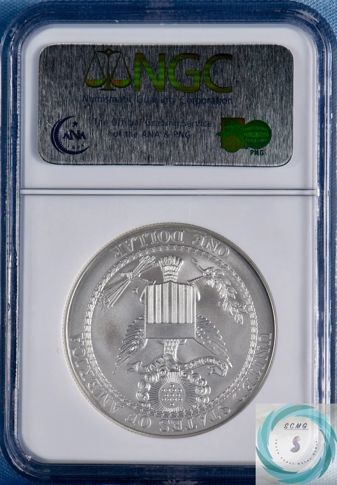 2008-P Bald Eagle Silver Dollar NGC MS 70 - Perfect & Cert Varies - Image 3 of 4