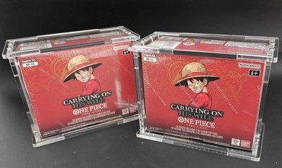 Rare 2x One Piece OP13 English Booster Box New & Sealed With Acrylics Red Manga