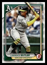 Lawrence Butler 2024 Bowman #44 Oakland Athletics ROOKIE - Free Shipping
