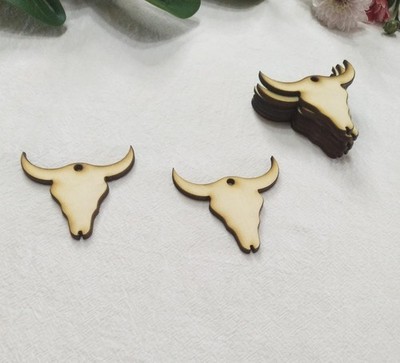 30pcs of Wood Cow Earring Blanks, DIY Earrings Tag 2'' 