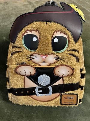 Loungefly Dreamworks Shrek Puss In Boots Plush Cosplay Mini Backpack BNWT 