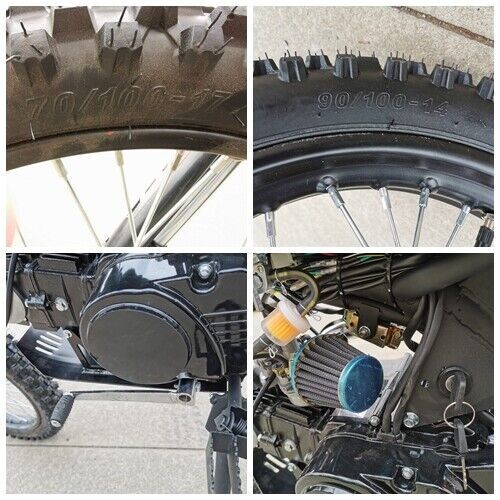 BIGFOOT 125CC PIT MOTOR DIRT BIKE TRAIL MOTOCROSS PRO KICK START 14/17 BIG BLACK - Picture 11 of 12