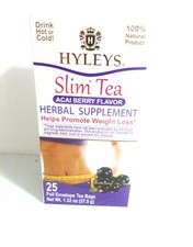 4X Hyley's SLIM TEA Herbal Supplement ACAI BERRY 100 Teabags Green Tea Senna