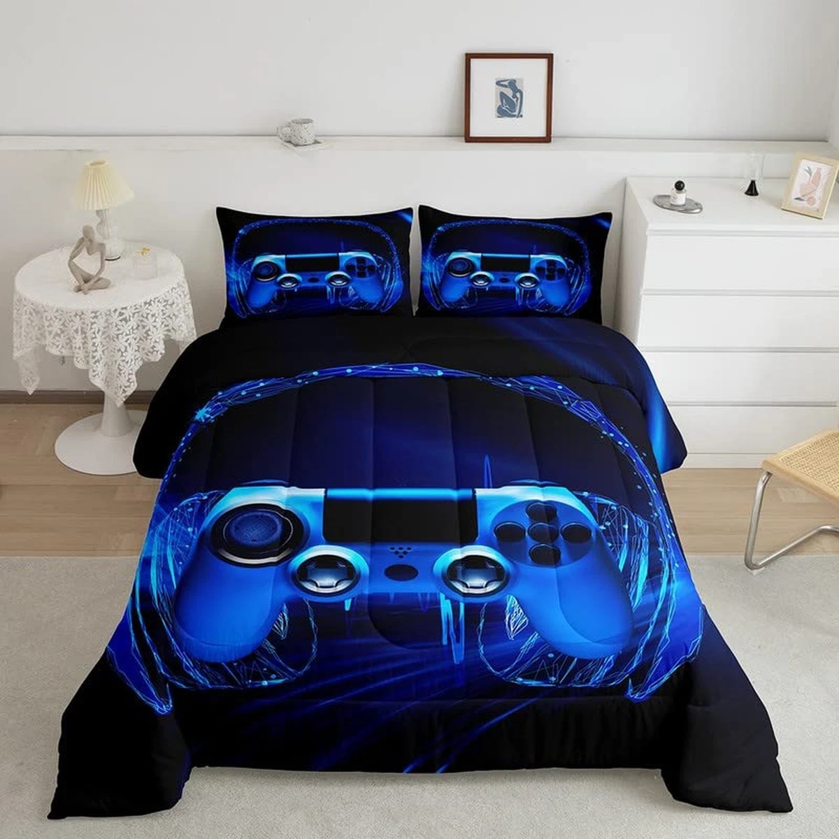 Zee Schildpad Beddengoedset Dekbedovertrek Comforter Voor Kinderen Jongens Tieners Mannen Zacht Lichtgewicht Schildpad Dekbed Slaapkamer Slaapzaal Decor Eenpersoons (135x200cm
