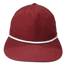 Richardson Outdoor Snapback 5 Panel Cap Red One Size Adjustable Rope Outdoor