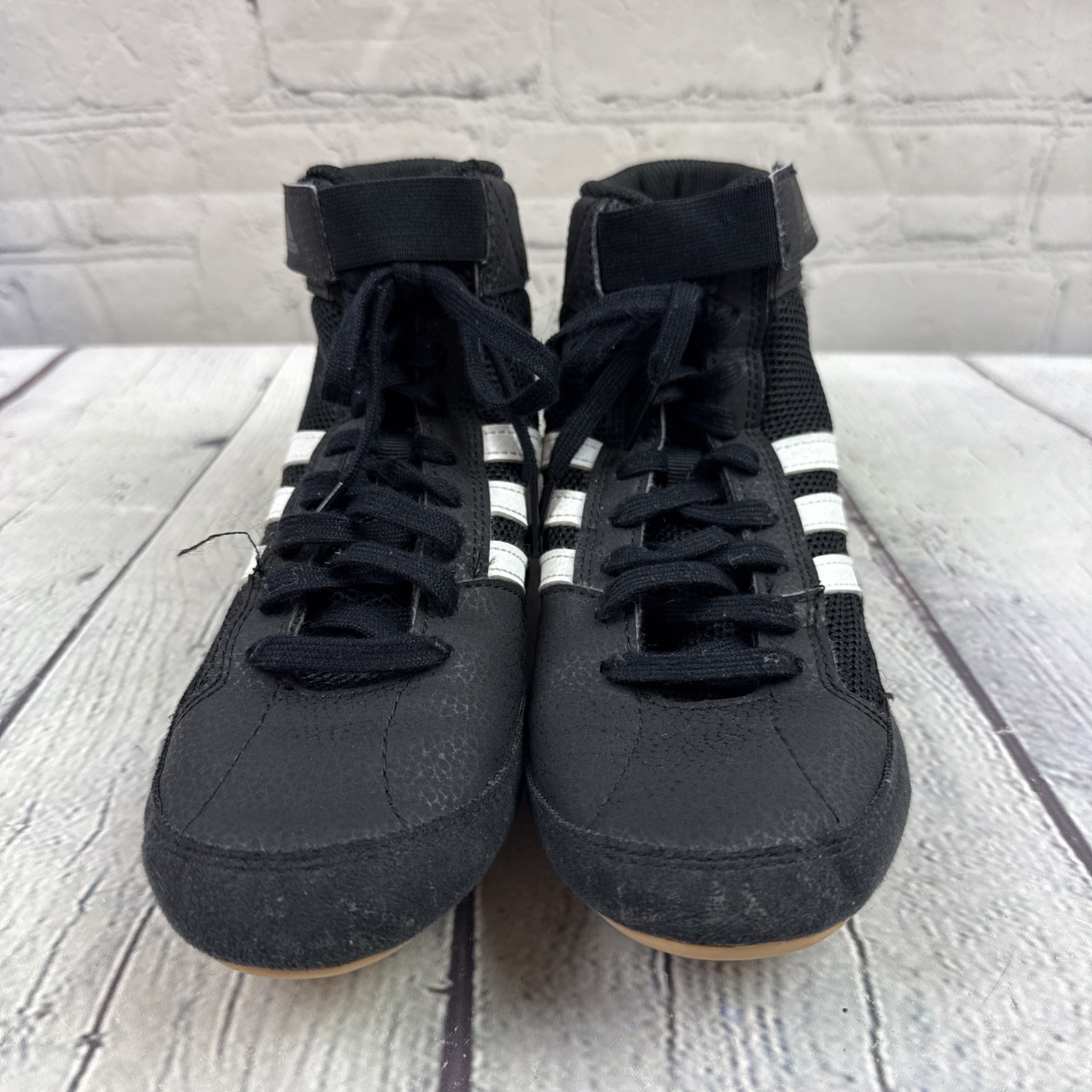 Adidas Havoc Kids Junior Wrestling Trainer Shoe Boot Black Size 4.5 thumbnail 3