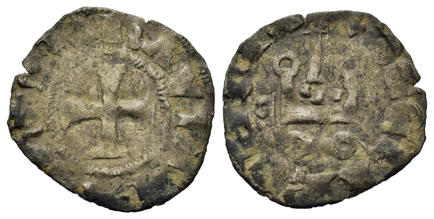 Crusader Medieval Europe Silver Denier - Principality of Achaia - 1322-1333 AD