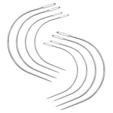 JIYIN 8pcs Aiguilles Courbé Outils, Aiguille Courbe 4 Tailles Aiguille à Cuir...