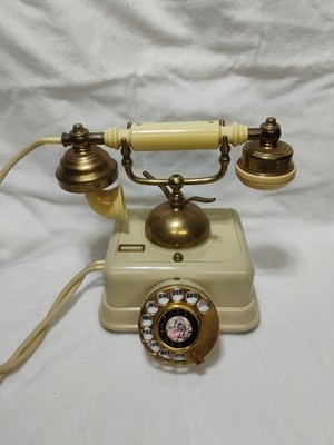 Vintage Telephone Rotary 1960s Model JN-4 Metal Tin Princess Style