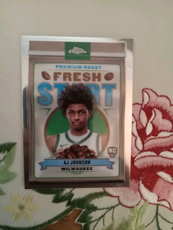 2025 Topps Chrome #FS-13 AJ JOHNSON Fresh Start Premium Roast Milwau Rookie Card