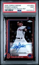 Roger Clemens /10 Black Refractor Legends Auto - 2025 Topps Chrome PSA 9 #CLARCL