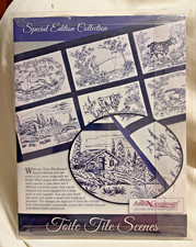 Anita Goodesign Special Edition Toile Tile Scene Embroidery Design CD 19AGSE EUC