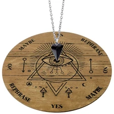 Jetec Wooden Pendulum Board Dowsing Divination Pendulum Witchcraft Altar Supp...