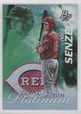 2017 Bowman Platinum Platinum Presence Green 1/99 Nick Senzel #PP-NS 1b9b