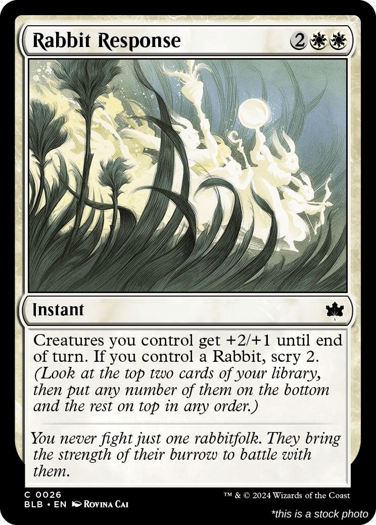 Rabbit Response (BLB 26), Normal, Bloomburrow, MTG