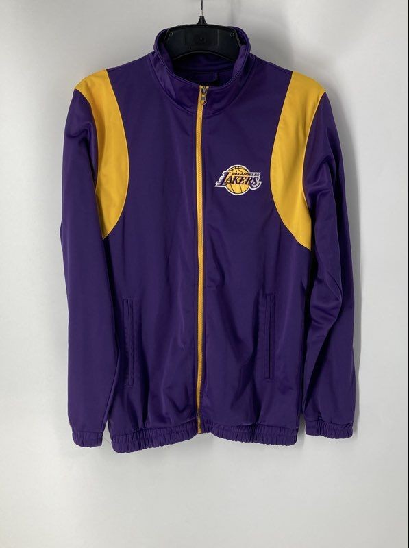 G- 111 By Carl Banks Mens Purple Yellow Los Angeles Lakers Full-Zip Jacket Sz S