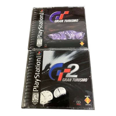Sony PlayStation 1 PS1 CIB COMPLETE TESTED Gran Turismo 1 + 2 Bundle Lot BL