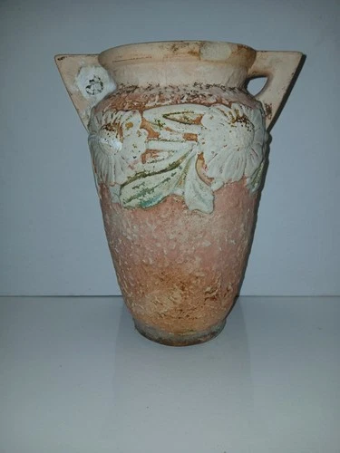 Antique Roseville Pottery Dahlrose Flower Vase 8" 5/8 tall