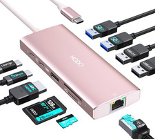 USB C Hub Multiport Adapter, 10-in-1 Laptop USB C Docking Station