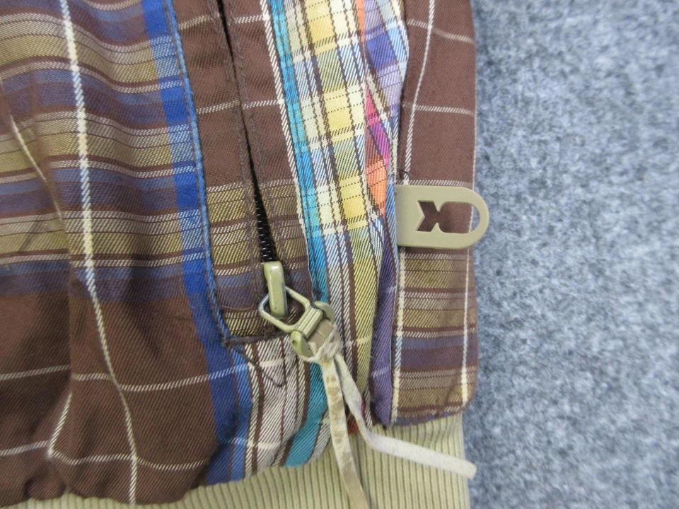 Chaqueta revólver vintage mezcla especial para hombre mediana marrón a cuadros snowboard 15K Foto 4 de 4